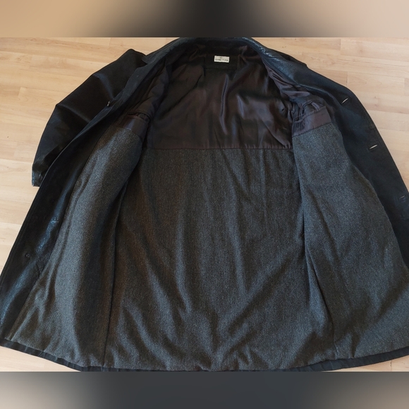 💃😎🧨💥Men's black leather lambswool jacket. Made in Italy .Cerruti 1881 - Picture 9 of 12